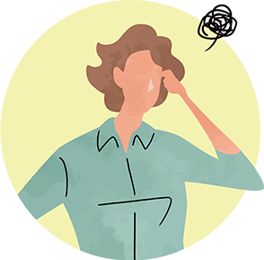 電気代に悩む人のイラスト